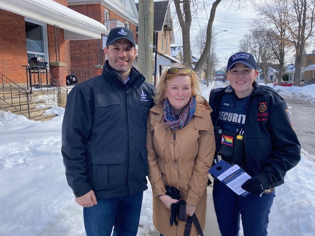 Conny canvassing in Kingston