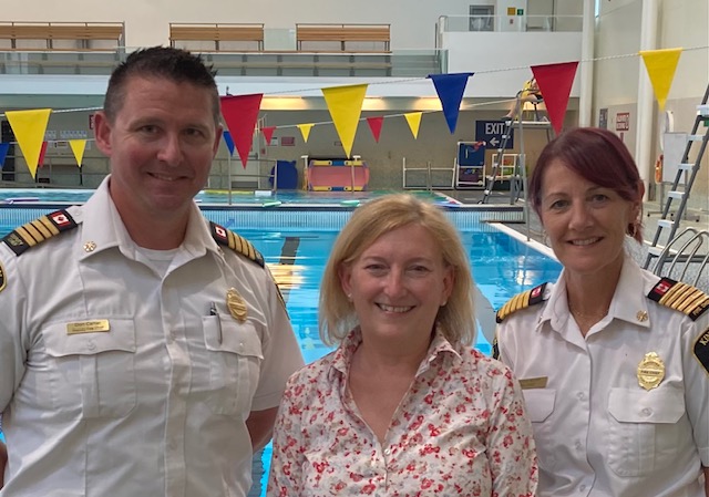 Conny with navy officers