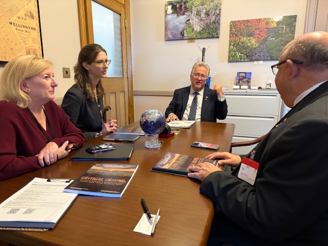 Conny in a policy meeting