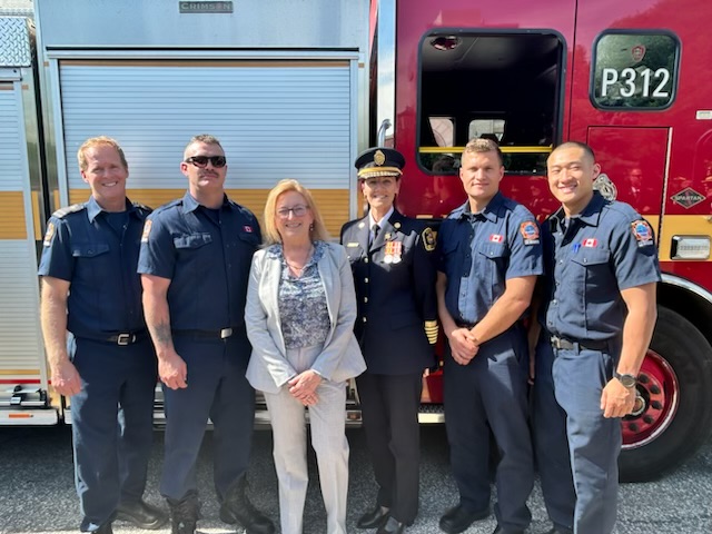 Conny with Kingston firefighters