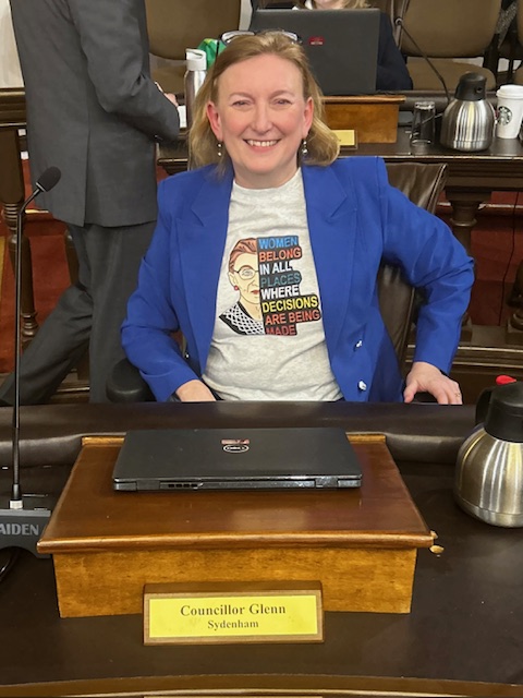 Councillor Glenn at City Hall