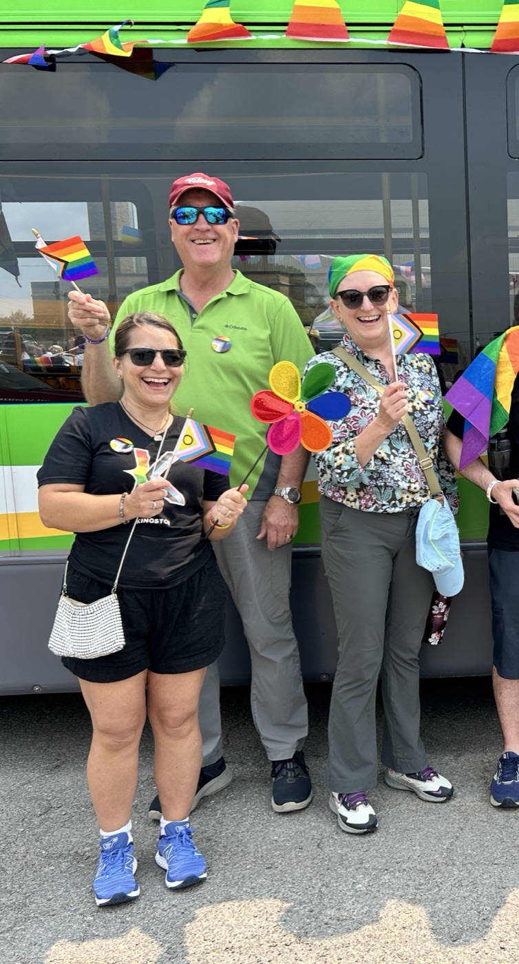Community members at the Kingston Pride parade