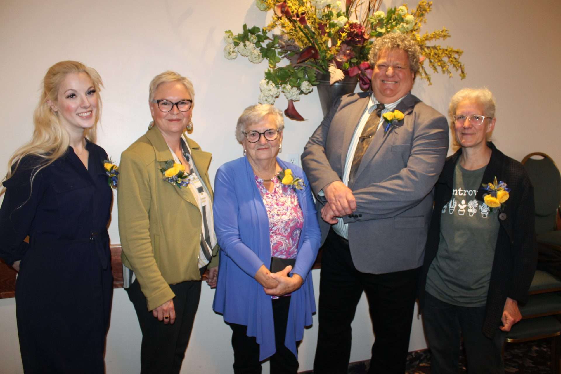 Conny with community members